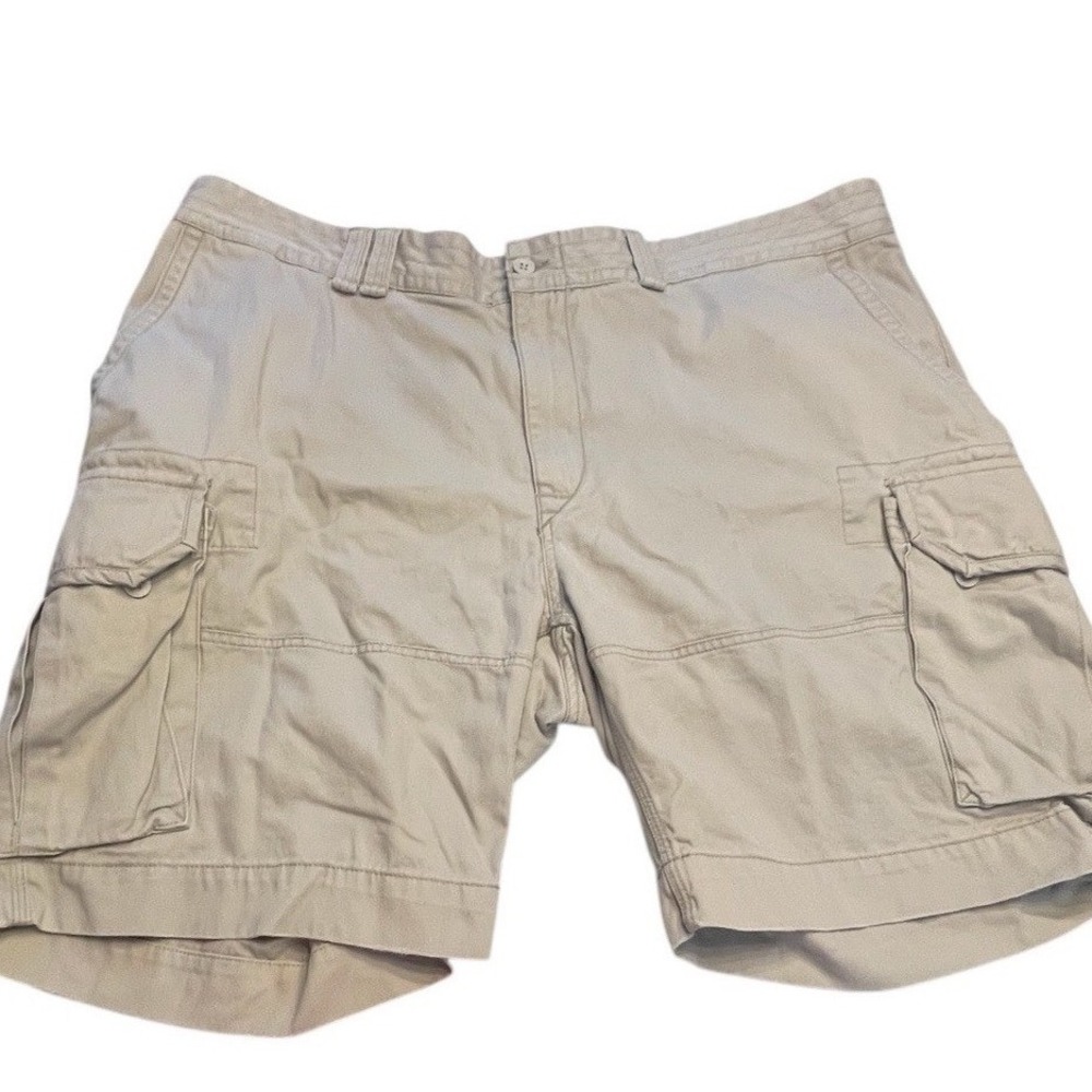 Polo Ralph Lauren Cargo Shorts Mens 46B Khaki Cotton Classic Chino Baggy Preppy
